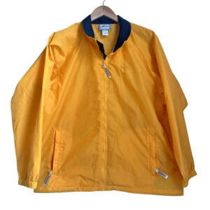 Vintage 90s Pendleton Nylon Windbreaker Jacket Medium Yellow Bungee Hem